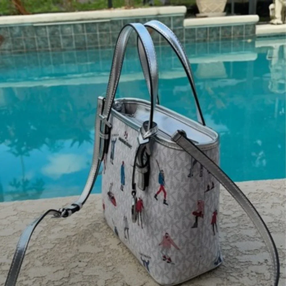 Michael Kors Jet Set Girls XS Convertible Satchel Bright White - Picture 4 of 16